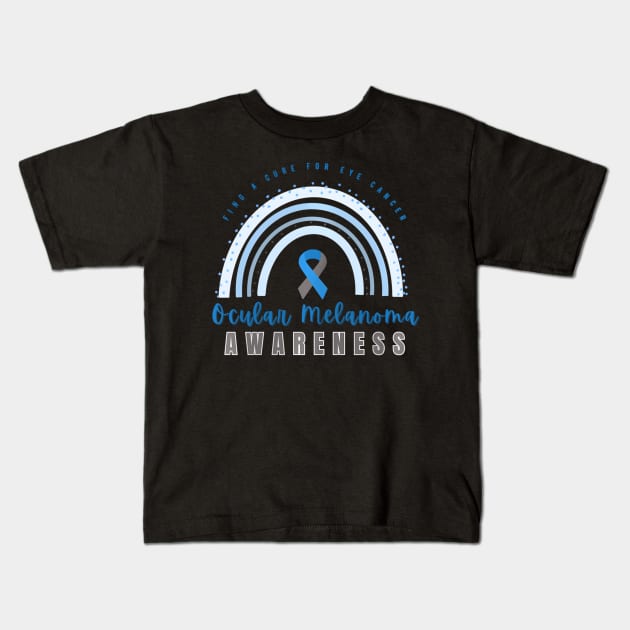 Ocular Melanoma Awareness Kids T-Shirt by Blen Man Alexia